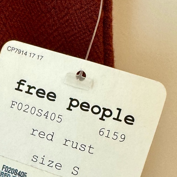 NWT Free People Two For One Sheer Lace Bottom Skirt-Red Rust - Picture 11 of 12